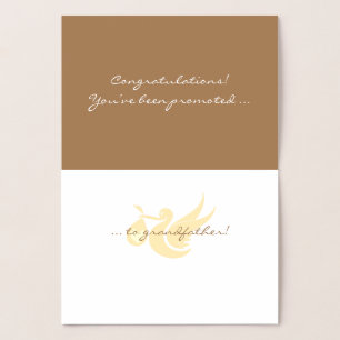 Dorée Félicitation ! Carte Foil Grand-Père