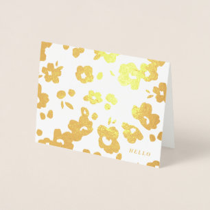 Dorée Foil Delicate Positionne La Carte De Papeterie Pla