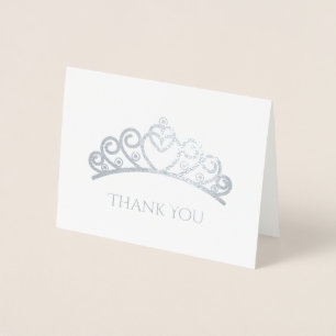 Dorée Foil Tiara Carte de remerciements