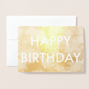 Dorée Gold Foil Bonne carte d'anniversaire