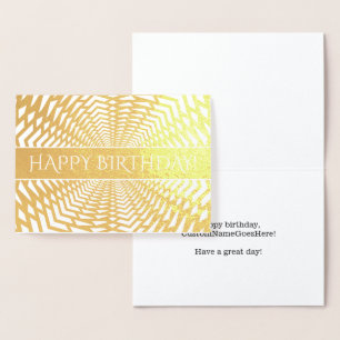 Dorée Gold Foil "HEUREUX ANNIVERSAIRE !" Carte