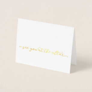 Dorée Gold Vous Voir À La Carte De Mariage De L'Autel