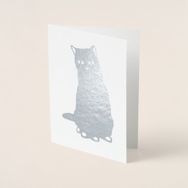 Dorée HAMbWG - Carte à huile d'argent - Chat (Devant)