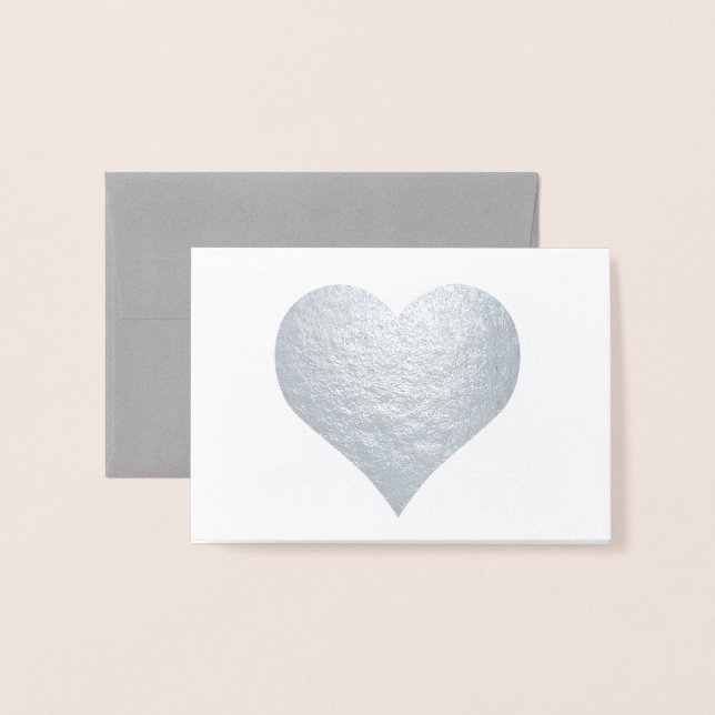 Dorée HAMbWG - Carte à huile d'argent - Coeur (Devant avec enveloppe)