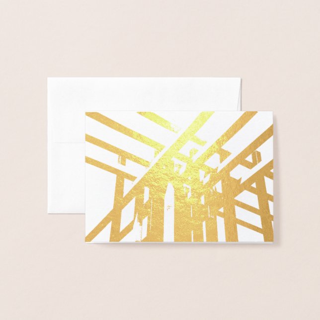 Dorée HAMbWG - Carte Gold Foil - Architecture - Vierge (Devant avec enveloppe)