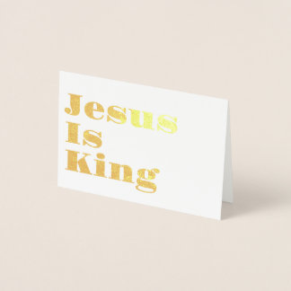 Dorée Jésus est roi - Carte Foil