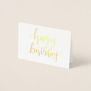 Dorée Joyeux Anniversaire, Carte en or Lettré