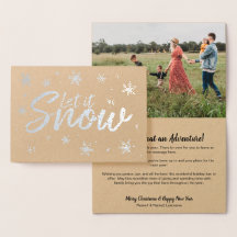 Laisser neiger Noël Carte Foil