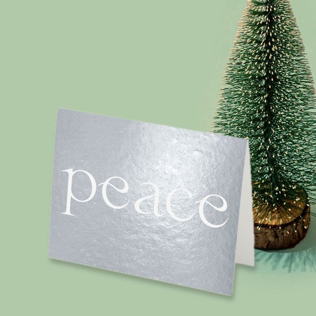 Dorée laissez la tranquillité briller foil carte de vaca (let peace shine foil simple elegant typography holiday card)