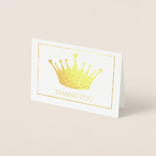Dorée Mini carte Couronne Gold Foil