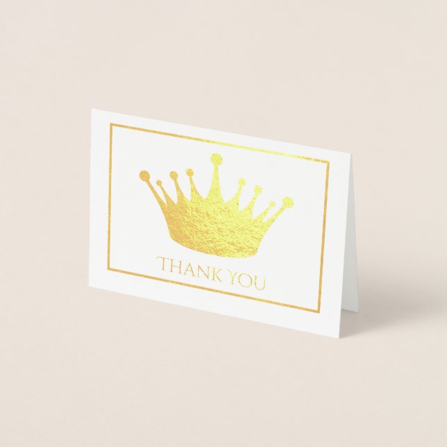 Dorée Mini carte Couronne Gold Foil (Devant)