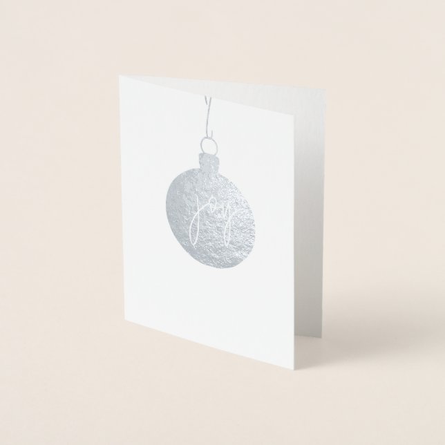 Dorée ORNAMENT JOY Carte de vacances Silver (Devant)