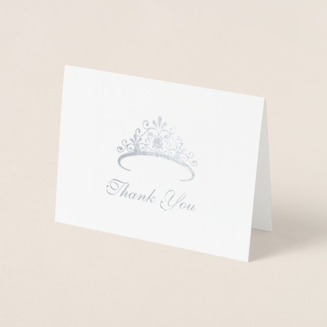 Dorée Pageant Tiara Carte de remerciements (Devant)