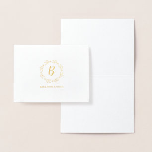 Dorée Papier à Lettre Monogramme Moderne, Carte de Logo
