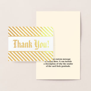 Dorée Personnalisable "Merci !" Carte