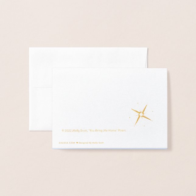Dorée Pour ma femme spéciale carte de la Saint-Valentin  (Derrière avec enveloppe)