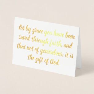 Dorée Savée par Grace Ephesians Joyeux Noël Carte Foil