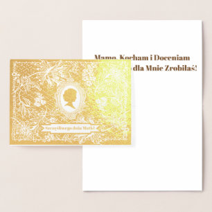 Dorée Szczęśliwego Dnia Matki - Carte Karta