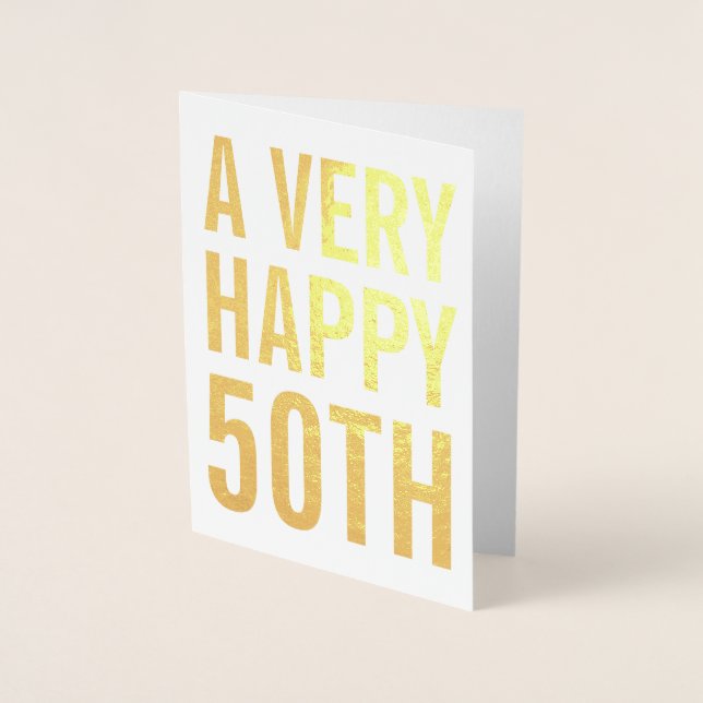 Dorée Une très bonne carte d'anniversaire du 50e anniver (Devant)