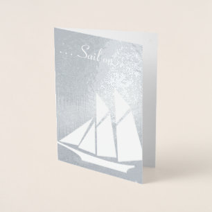 Dorée Voile sur 65e Anniversaire Carte Foil