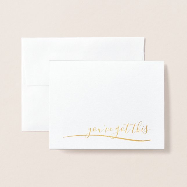 Dorée Vous avez cette carte d'encouragement (Devant avec enveloppe)