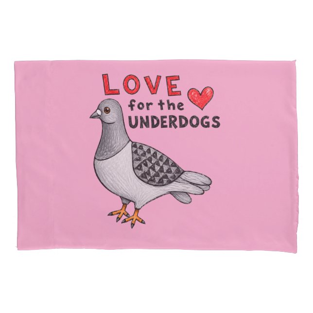 D'oreillers Amour pour les outsiders – Housse de coussin rose  (devant)