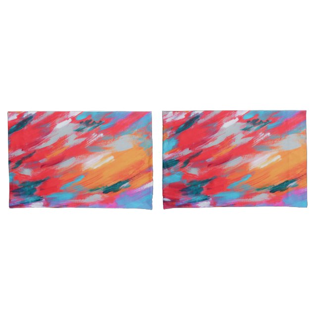 D'oreillers Artwork Acrylique Palette Abstraite | Housse d'ore (devant-Set)