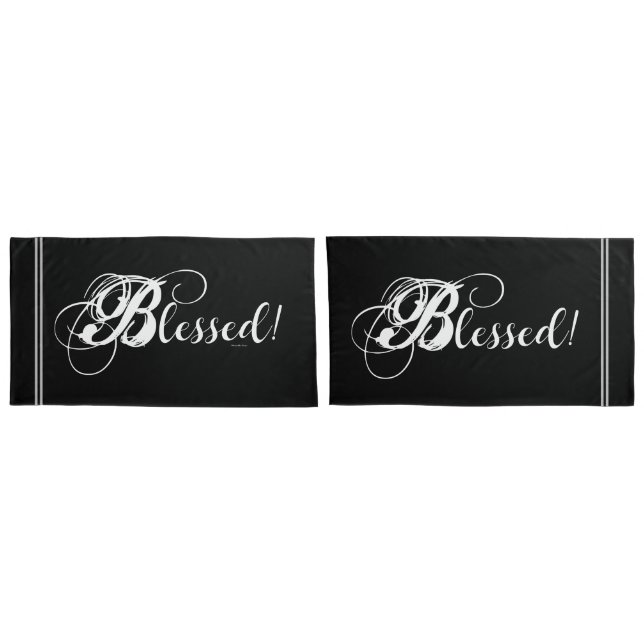 D'oreillers Béni ! Parure de housse de couette (Noir/Blanc) (Dos-Set)