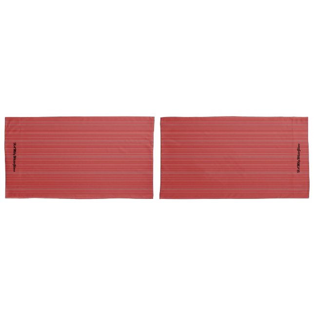 D'oreillers HAMbyWhiteGlove - Housse de Coussin - Mélange Roug (devant-Set)