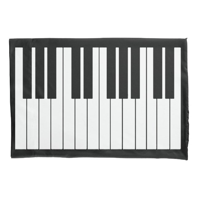 D'oreillers Housse de couette simple noir/blanc, taille standa (devant)
