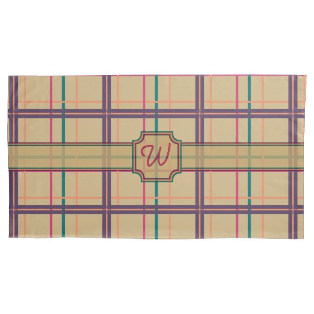 D'oreillers Housse de Coussin à Carreaux d'Été (devant)