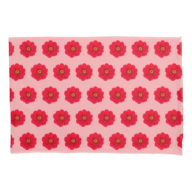 D'oreillers Housse de coussin à motif sans couture de fleur ro (devant)