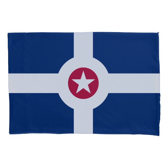 D'oreillers Housse de coussin avec le drapeau d'Indianapolis,  (devant)