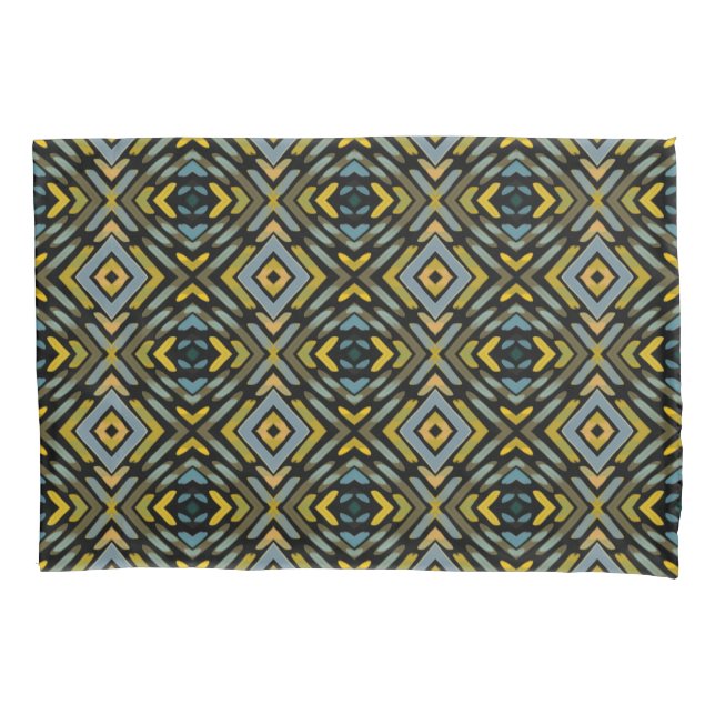 D'oreillers Housse de coussin bleu or noir empreinte de pneu  (devant)