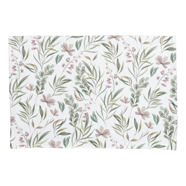 D'oreillers Housse de coussin botanique aquarelle (devant)