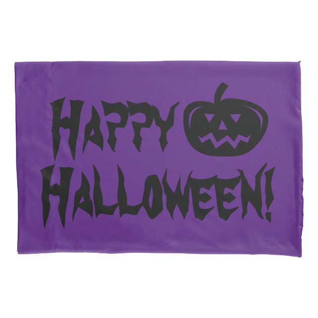 D'oreillers Housse de coussin de citrouille violette pour fête (devant)