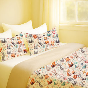 D'oreillers Housse de coussin de nurserie à l'aquarelle Lapin
