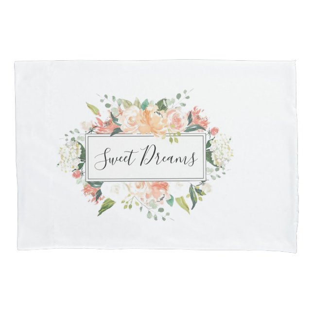 D'oreillers Housse de coussin florale (devant)