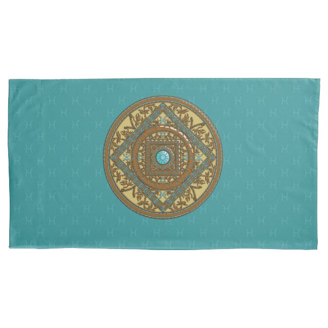 D'oreillers Housse de coussin Mandala Poissons (devant)