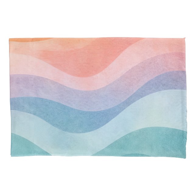D'oreillers Housse de coussin moderne neutre à vagues • Décora (devant)