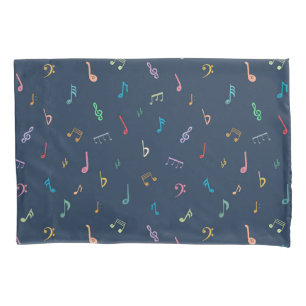 D'oreillers Housse de coussin musicale bleue