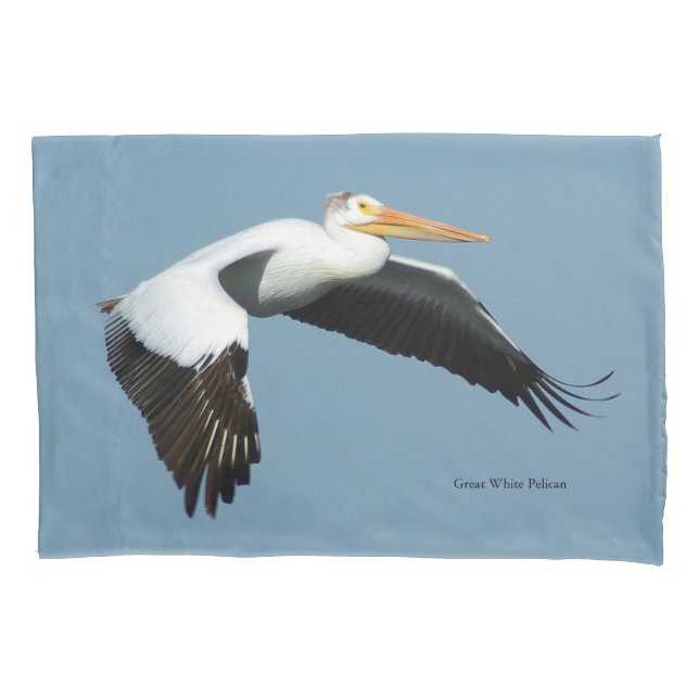D'oreillers Housse de coussin Pélican blanc (devant)
