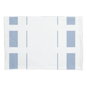 D'oreillers Housse de Coussin Rayée Carrée Blanche et Bleue