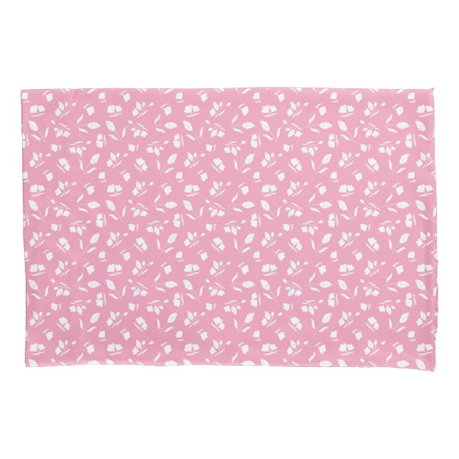 D'oreillers Housse de coussin rose bourgeon de fleur mignon (devant)