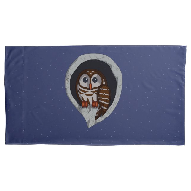 D'oreillers Housse de coussin Séléné le hibou (devant)