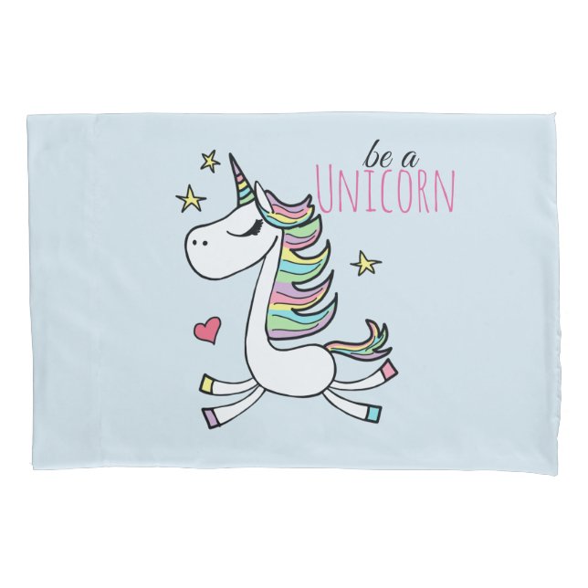 D'oreillers Housse de coussin simple Licorne, taille standard (devant)
