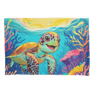 D'oreillers Housse de coussin tortue Boho australienne | Ensol