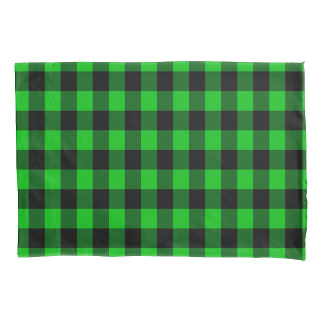 D'oreillers Housse de Coussin Vert Carreaux (devant)