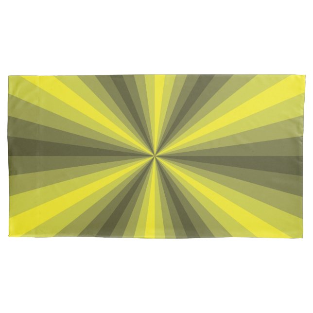 D'oreillers Illusion d'optique housse de coussin jaune (devant)