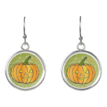 Citrouilles sur les boucles vertes Jack-o’lanterne